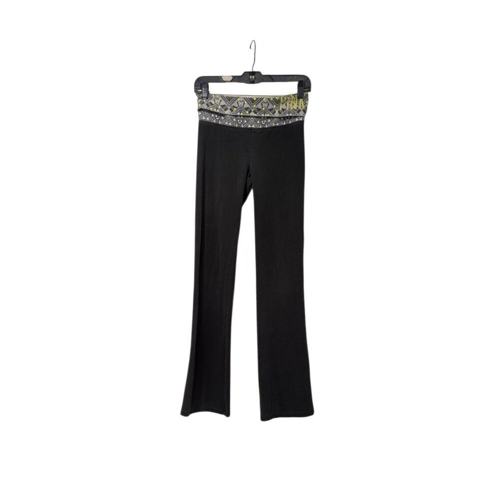 Victoria's Secret PINK Yoga Y2K Patterned Fold-over Waist  Flare Pants Sz S